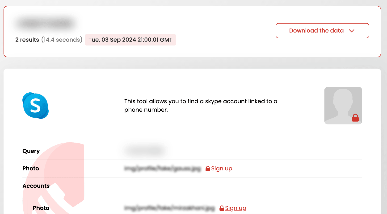 Ejemplo de uso de Epieos