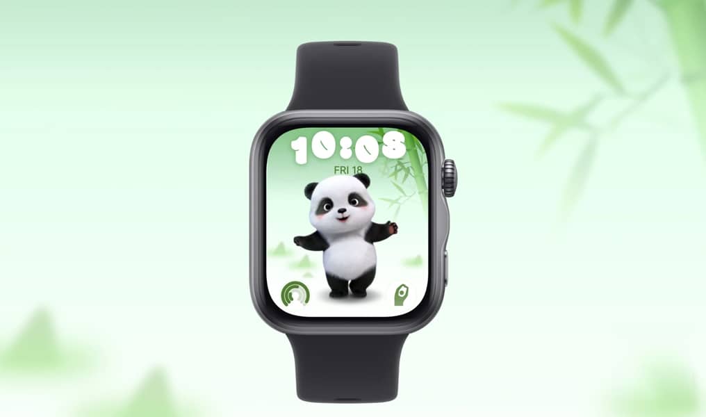 Esfera de panda del modo de microejercicios en el HUAWEI WATCH FIT 5